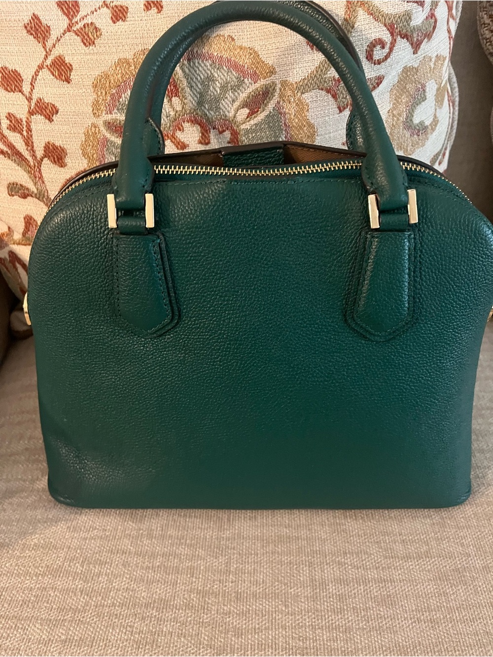 Michael Kors Green Studded Dome Satchel with Gold Hardware - Picture 5 of 6